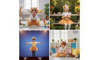 Soft Fabric Lion Headband with Gloves Furry Lion Costume with Tail Cute Paw Gloves Lightweight for Dress-Up