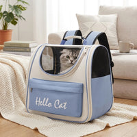 Pet Carrier Backpack, Foldable Cat Backpack with Oxford Fabric, Portable Pet Carrier for Travel Hiking, Breathable Pet Bag for Hiking Walking