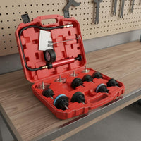 34 Pieces Easy to Read Gauge Coolant Leak Tester Universal Fit Cooling System Pressure Tester All Car Vehicle Cooling System Vacuum Refill Kit Color-Coded Adapters for Mechanics, Auto Repair Shop, Garage
