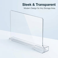 8 Pcs Acrylic Shelf Dividers, Separator for Wardrobe, Transparent Shelf Dividers for Closet, Bedroom - Image 7