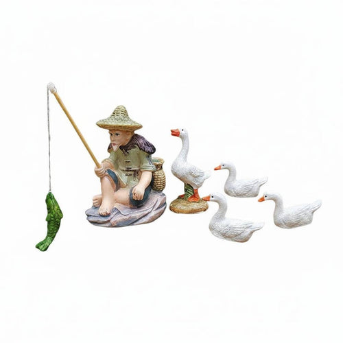 Aquatic Aquarium Angler Decoration Artisanal Look for Hobbyists