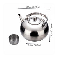 Stainless Steel Teapot Easy to Clean Teapot with Strainer Thickened Tableware for Restaurant