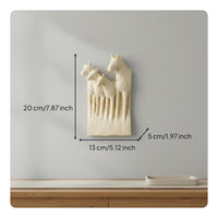 Horse Head Wall Mount Hand-Painted Resin Horse Head Statue Faux Wood Finish