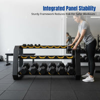 Dumbbell Rack, Commercial Grade Weight Stand, Multi-Tier Storage, Gym Equipment Organizer