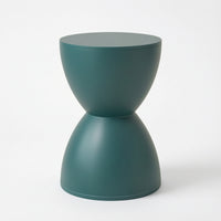 Plastic Stool Matte Hourglass Stool Fully Assembled for Living Room, Bedroom