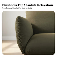 Adjustable Floor Lounger Space-Saving Design Adjustable Backrest Lounger Reclining Function No Assembly Required for Living Room