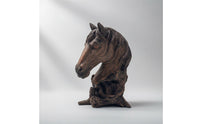 Horse Head Sculpture Rustic Elegance Equestrian Table Sculpture Stable Base