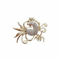 Rhinestone Suit Pin Glittering Quartz Stone Crystal Brooch Pin Fashionable