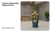 Rockery Landscape Water Feature Peaceful Landscape Floor Standing Water Feature Look Circulating Water Ornament for Homeowners, Office