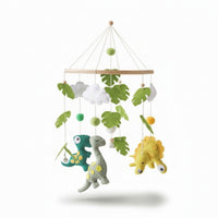 Dinosaur Crib Mobile Sensory Felt Baby Mobile Crib Bell Safe Soothing for Newborn