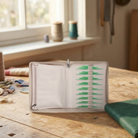 Flexible Interchangeable Circular Knitting Needle Set Zippered Knitting with Cables Compact Smooth for Crafters, Travel