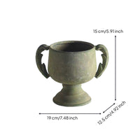 Pedestal Flowerpot Vintage Style Urn Planter Shabby Chic for Shelf, Gardeners