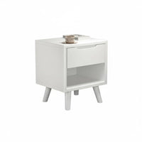 2-Drawer Nightstand Modern Design Bedside Cabinet Sturdy Base for Office, Adults