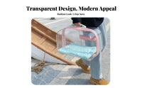2-Tier Pet Trolley Transparent View pet Equipment Airline Compatible
