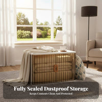 Foldable Cacontaineret with Front Doors Foldable Design for Living Room, Homeowners