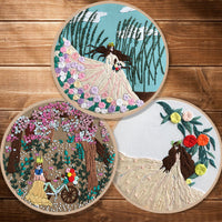 DIY European Style Embroidery Kit for Beginners with Ribbon and Silk Embroidery