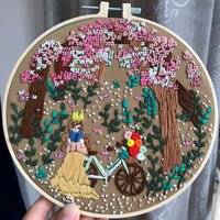 DIY European Style Embroidery Kit for Beginners with Ribbon and Silk Embroidery