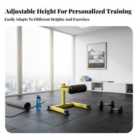 Anti-Slip Base Bulgarian Split Squat Stand Stable Design Single Leg Squat Stand Sturdy Steel Frame Glute Training Rack Heavy Duty for Home Gym