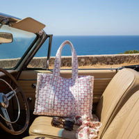 Padded Quilted Patchwork Tote Bag Soft Quilted Tote Bag Casual Shopper Roomy for Women, Students, Everyday Carry, Travel, School