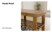 2-Tier Entryway Seat two-wayFunction Design 2-Tier Shoe Changing Seat Space-Saving