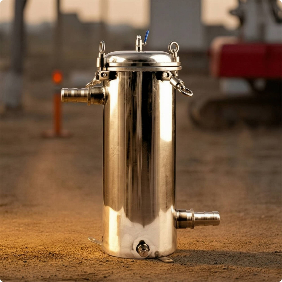 Stainless Steel Fuel Filter Housing Heavy Duty Oil Water Separator Inline
