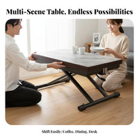 transformable Coffee-to-Dining Table Multi-Functional Household Furniture Space-Saving for People with Small Living areas, Apartment Dwellers, Home