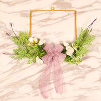 Artificial Floral Wreath Wall Hanging for Weddings and Home Decor