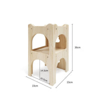 Wooden Rabbit Castle Sturdy Construction Bunny Playhouse with Slide for Rabbits