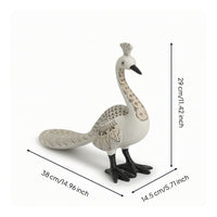 Peacock Ornament Resin Bird Sculpture Modern Decor for Entryway
