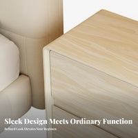 Curved Single-Drawer Cabinet Minimalist & Design Nightstand adaptable Use
