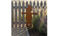 Scarecrow Stake Weathered Finish Outdoor Decor Easy Installation for Lawn