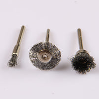 Rotary Tool Cleaning Brush Set for Rust Removal and Deburring