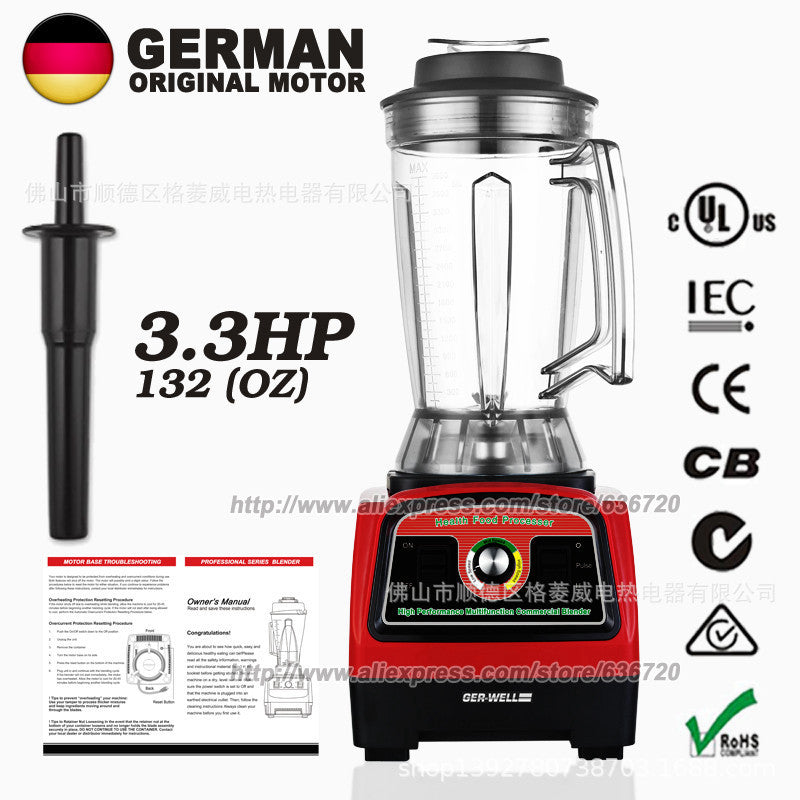 Commercial Heavy-Duty Blender for Smoothies, Juices, and Coffee Shops, 2800W