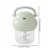Garlic Chopper with Glass Bowl Reusable Power Electric Food Chopper Portable Small Appliance Blender for Camping
