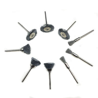 32-Piece Copper and Steel Wire Brush Set for Rotary Tools, 3.0mm Shank, Rust Removal and Dust Cleaning Mini Brushes