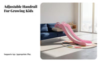Safe Rounded Edges Bedside Slide Anti-Slip Base children's Play Equipment Safety Deceleration Zone Space-Saving for Toddlers, Preschoolers, Parents, Indoors, Indoor, Playroom, Living Room