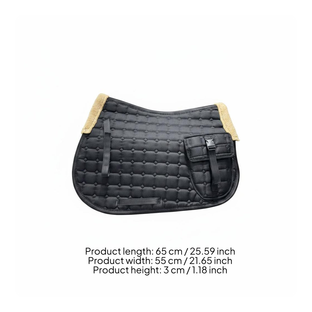 Thickened Horse Sweat Pad Anti Wear Shock Absorbing Saddle Pad Moisture-Wicking Thick Saddle Blanket Machine Washable for Training, Stable