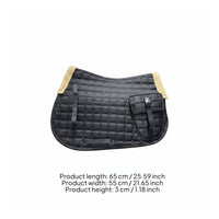 Thickened Horse Sweat Pad Anti Wear Shock Absorbing Saddle Pad Moisture-Wicking Thick Saddle Blanket Machine Washable for Training, Stable