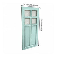 Wooden Fake Door Farmhouse Rustic Wall Door Decor Distressed Finish for Balcony