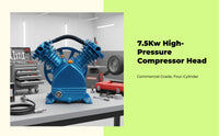 4-cylinder compressor head inflates tires fast