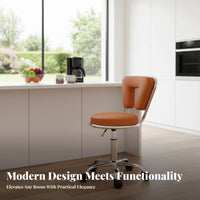 Adjustable Swivel Seat with Backrest Padded Cushion for Kitchen, Spa, Home Users