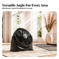3-Speed Settings Freestanding Desk Fan Adjustable Tilt Tabletop Fan Button Control Household Appliance Wide Base