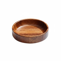 Walnut Wood Fruit Plate Elegant Wooden Fruit Bowl Large Capacity Vintage Wooden Serving Bowl for Parties