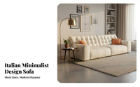 Scratch-Resistant Tufted Straight Sofa Pet-Friendly Tufted 3-Seater Couch Easy to Clean Living Room Seating Long-Lasting Construction for Apartment Dwellers, Families, Homeowners, Home, Loft, Bedroom, Office