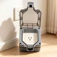 Waterproof Enclosure Clear Socket Cover with Flip-up Lid Guard Outlet Guard for Patio