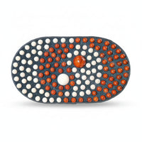 Striped Edge Binding Wooden Foot Massage Mat Wood Bead Massage Mat Raised Nodes
