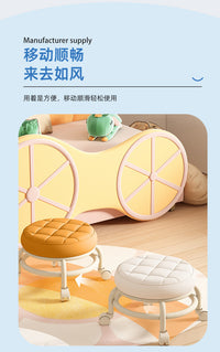 小凳子滑轮矮凳家用静音沙发万向轮小椅子儿童学步可移动