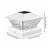 Solar Post Light Waterproof Post Cap Lantern Weather-Resistant for Courtyard