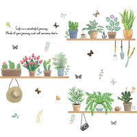 XL7249 Plant Pot Wall Decal for Kids' Bedroom & Living Room Decor