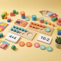 Ten-Frame Counting Toy Printed Numerals Number Peg Board Place Value